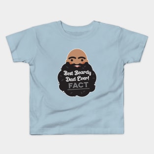 Best (Black) Beardy Dad Ever -FACT!- Kids T-Shirt